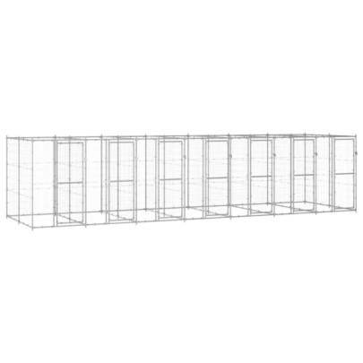 Padoc pentru câini de exterior - 16,94 m² - oțel galvanizat