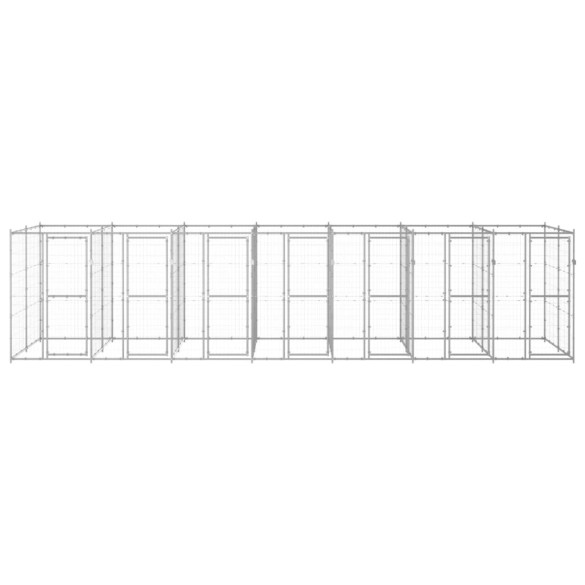 Padoc Câini Exterior 17m² - Oțel Galvanizat - Livrare Gratuită