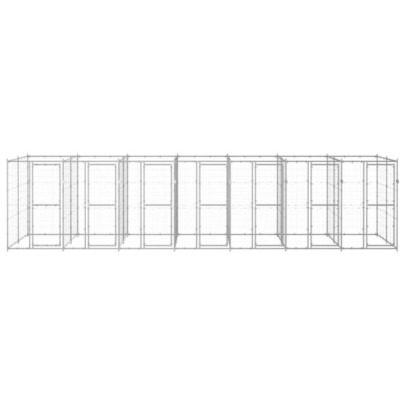 Padoc Câini Exterior 17m² - Oțel Galvanizat - Livrare Gratuită