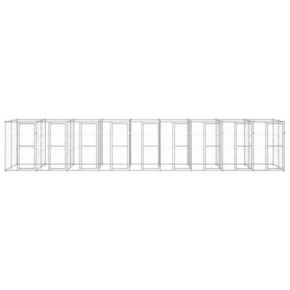 Padoc Câini Exterior 21,78 m² - Oțel Galvanizat | Livrare Gratuită 2