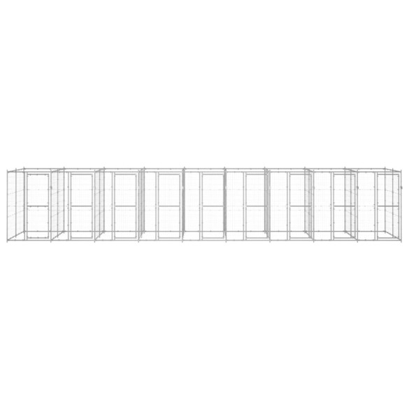 Padoc Câini Exterior 21,78 m² - Oțel Galvanizat | Livrare Gratuită