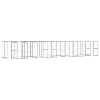 Padoc pentru câini de exterior - 24,2 m² - oțel galvanizat