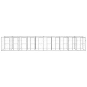 Padoc Câini Exterior 24,2 m² - Oțel Galvanizat | Livrare Gratuită 2