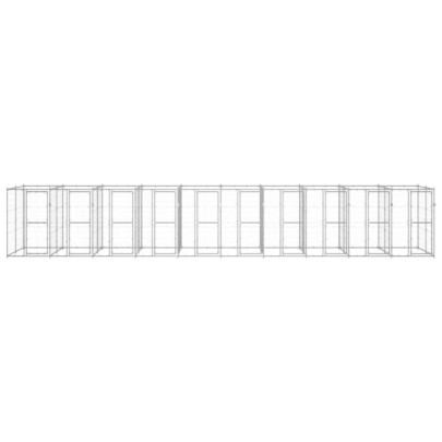 Padoc Câini Exterior 24,2 m² - Oțel Galvanizat | Livrare Gratuită