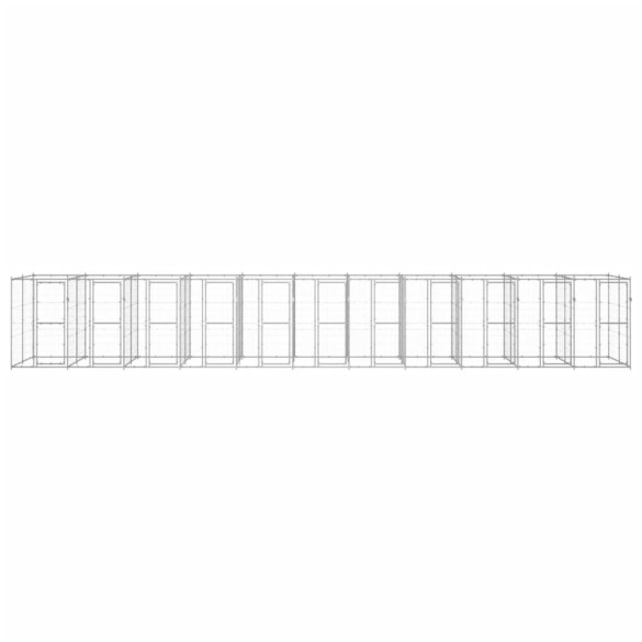 Padoc Câini Exterior 26,62 m² - Oțel Galvanizat | Livrare Gratuită