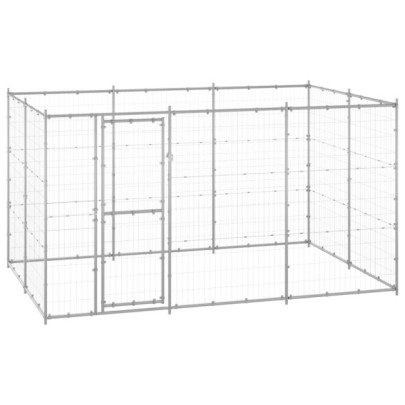 Padoc câini de exterior - 7,26 m² - oțel galvanizat
