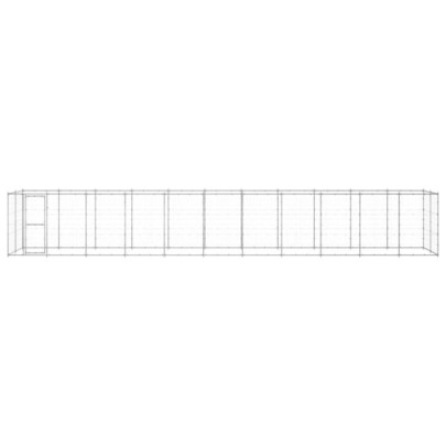 Padoc pentru câini de exterior - 26,62 m² - oțel galvanizat