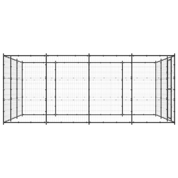 Padoc Câini Exterior 14,5 m² Oțel | Livrare Gratuită