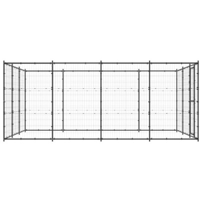 Padoc Câini Exterior 14,5 m² Oțel | Livrare Gratuită