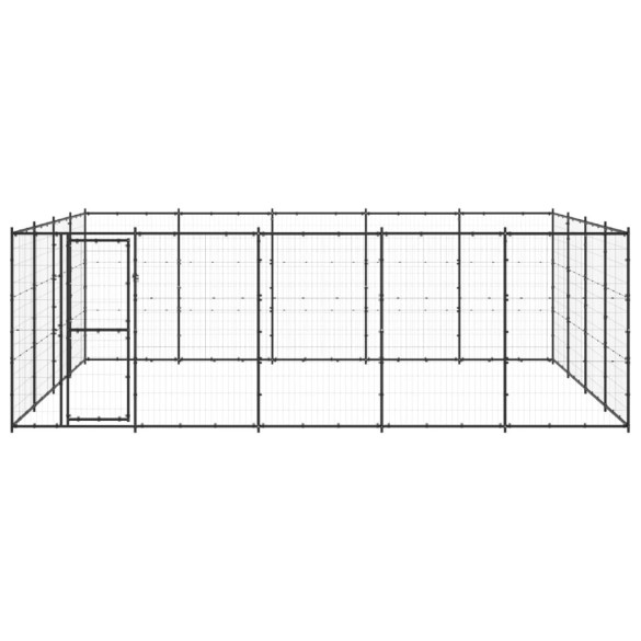Padoc Câini Exterior 24,2 m² - Oțel | Livrare Gratuită