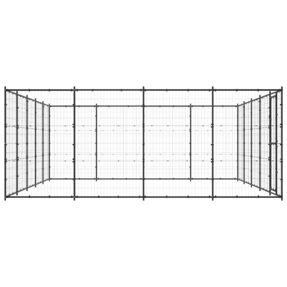 Padoc Câini Exterior 24,2 m² - Oțel | Livrare Gratuită