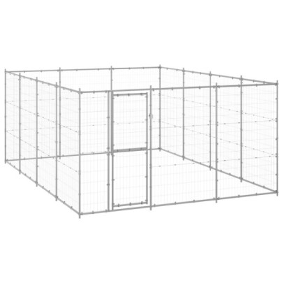 Padoc pentru câini de exterior - 14,52 m² - oțel galvanizat
