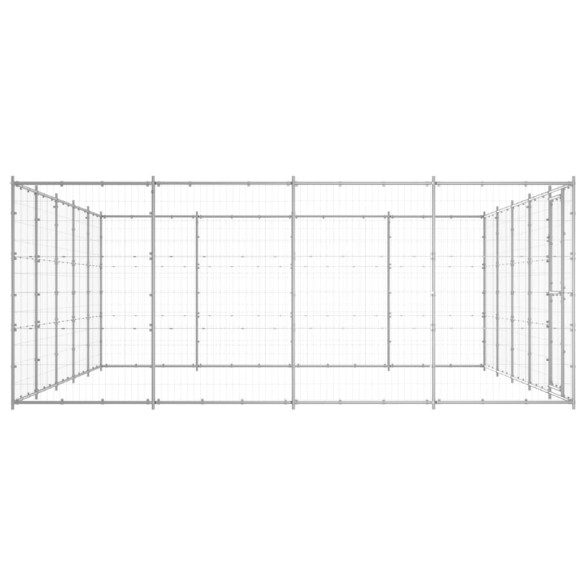 Padoc Câini Exterior 24,2 m² - Oțel Galvanizat | Livrare Gratuită