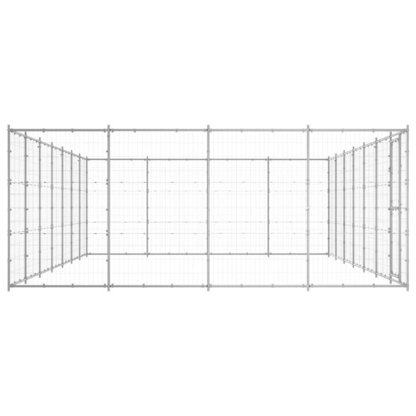 Padoc Câini Exterior 34 m² - Oțel Galvanizat - Livrare Gratuită