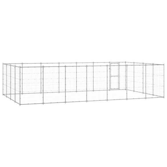 Padoc Câini Exterior 34 m² - Oțel Galvanizat - Livrare Gratuită