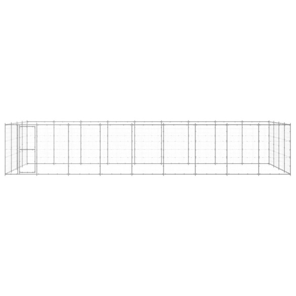 Padoc Câini Exterior 43,56 m² - Oțel Galvanizat | Livrare Gratuită