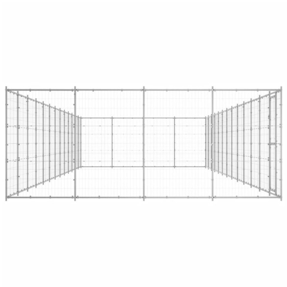 Padoc Câini Exterior 53m² - Oțel Galvanizat | Livrare Gratuită