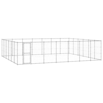 Padoc pentru câini de exterior - 50,82 m² - oțel galvanizat