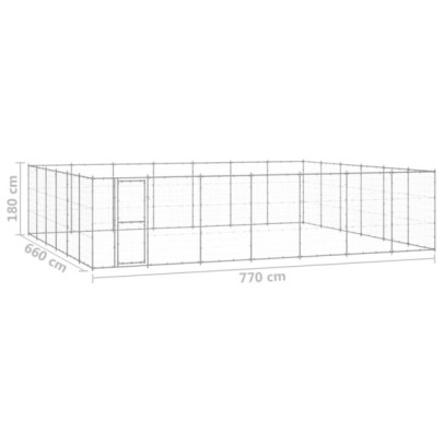 Padoc Câini Exterior 50m² - Oțel Galvanizat | Livrare Gratuită