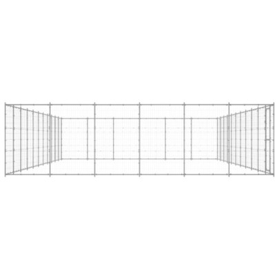 Padoc Câini Exterior 80m² - Oțel Galvanizat | Livrare Gratuită