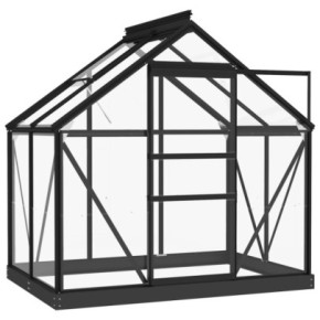 Seră din Sticlă Antracit - Aluminiu Rezistent - Livrare Gratuită 2