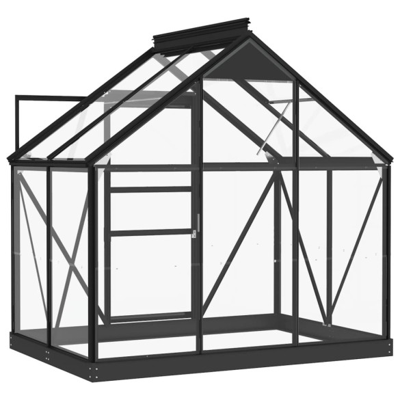 Seră din Sticlă Antracit - Aluminiu Rezistent - Livrare Gratuită Seră din Sticlă Antracit - Aluminiu Rezistent - Livrare Gratuită