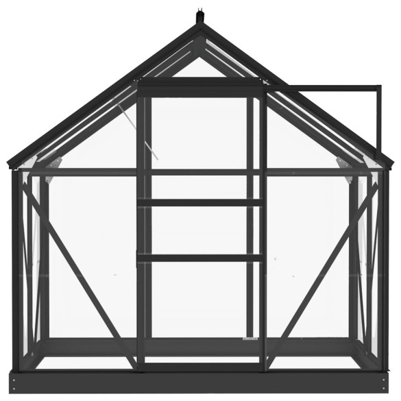 Seră din Sticlă Antracit - Aluminiu Rezistent - Livrare Gratuită Seră din Sticlă Antracit - Aluminiu Rezistent - Livrare Gratuită