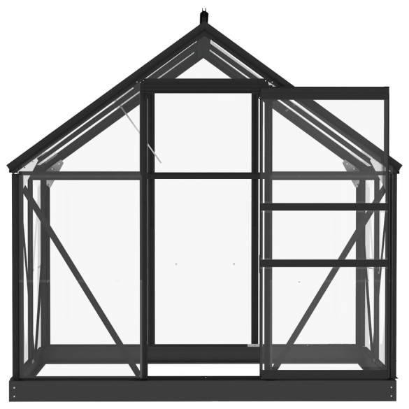 Seră din Sticlă Antracit - Aluminiu Rezistent - Livrare Gratuită Seră din Sticlă Antracit - Aluminiu Rezistent - Livrare Gratuită