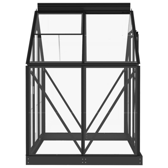 Seră din Sticlă Antracit - Aluminiu Rezistent - Livrare Gratuită Seră din Sticlă Antracit - Aluminiu Rezistent - Livrare Gratuită