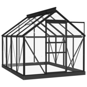 Seră Antracit din Sticlă - Aluminiu Rezistent - Livrare Gratuită 2