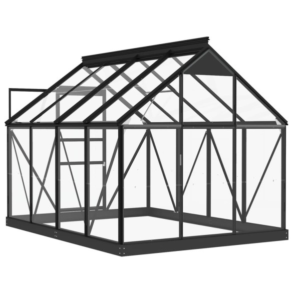 Seră Antracit din Sticlă - Aluminiu Rezistent - Livrare Gratuită Seră Antracit din Sticlă - Aluminiu Rezistent - Livrare Gratuită