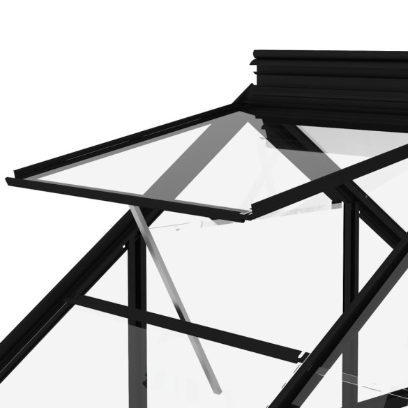 Seră Antracit din Sticlă - Aluminiu Rezistent - Livrare Gratuită Seră Antracit din Sticlă - Aluminiu Rezistent - Livrare Gratuită