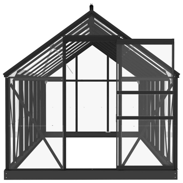 Seră din Sticlă Antracit - 155x395,5x191 cm - Aluminiu Seră din Sticlă Antracit - 155x395,5x191 cm - Aluminiu