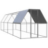 Coteț Păsări Exterior 2x8x2 m Oțel Zincat | Livrare Gratuită