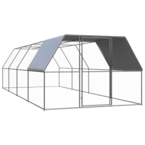 Coteț Păsări Exterior 3x8x2m - Oțel Zincat | Livrare Gratuită