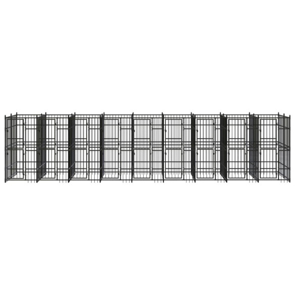 Padoc Câini Exterior 16,59 m² - Oțel | Livrare Gratuită