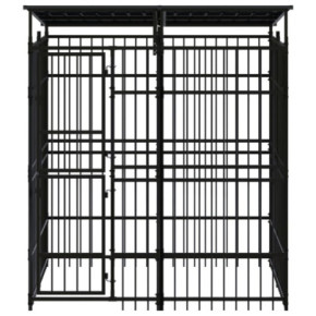 Padoc Câini Exterior cu Acoperiș | Oțel Rezistent | Livrare Gratuită 2