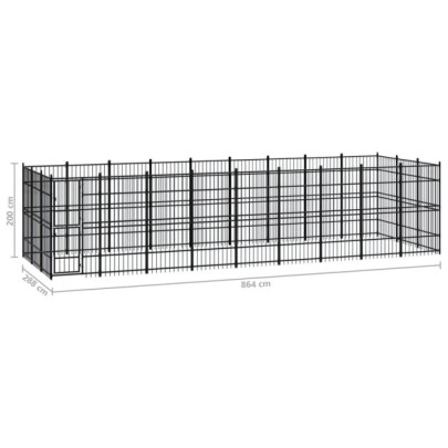 Padoc Câini Exterior 25m² Oțel | Livrare Gratuită