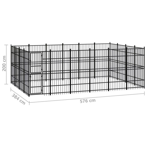 Padoc Câini Exterior 22m² - Oțel Rezistent - Livrare Gratuită