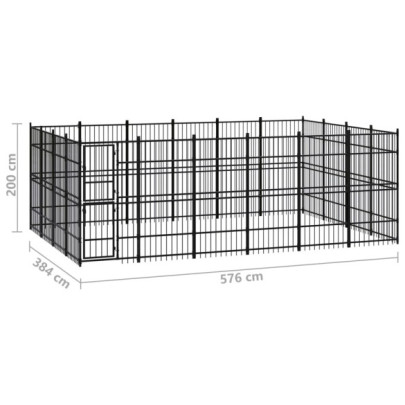 Padoc Câini Exterior 22m² - Oțel Rezistent - Livrare Gratuită