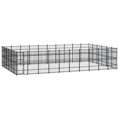 Padoc pentru câini de exterior - 55,3 m² - oțel