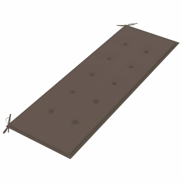 Bancă exterior lemn tec cu pernă - 150 cm | Livrare gratuită