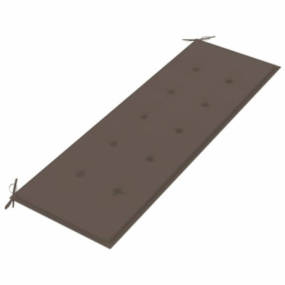 Bancă exterior lemn tec cu pernă - 150 cm | Livrare gratuită