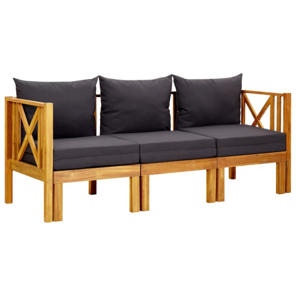 Bancă Grădină Extensibilă 3 Locuri - Lemn Acacia Masiv