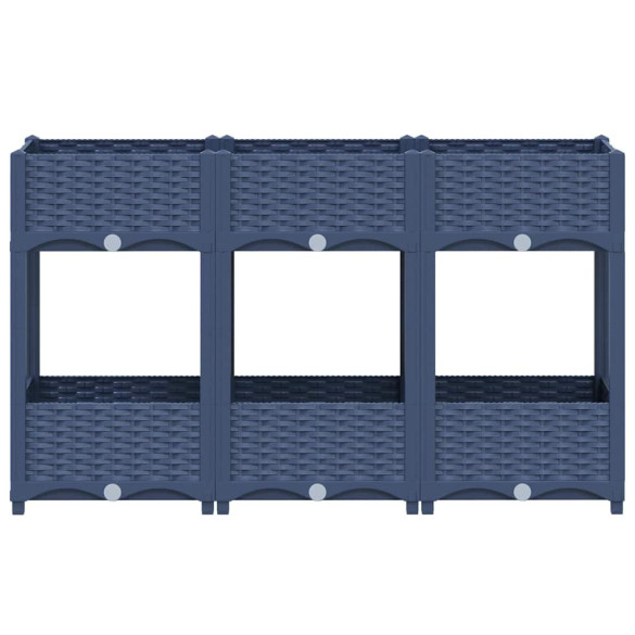 Strat Înălțat Grădină - 120x40x71 cm - Polipropilenă Rezistentă