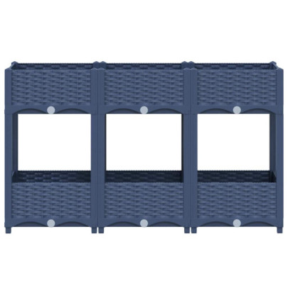 Strat Înălțat Grădină - 120x40x71 cm - Polipropilenă Rezistentă