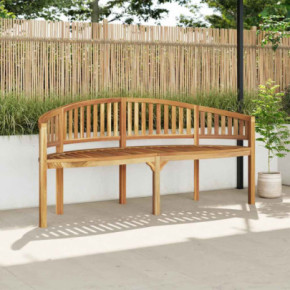 Bancă Banana Lemn Tec 180 cm - Mobilier Grădină Elegant