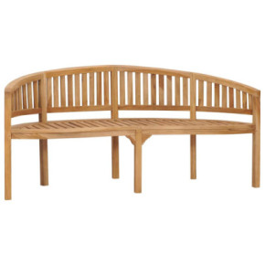 Bancă Banana Lemn Tec 180 cm - Mobilier Grădină Elegant 2