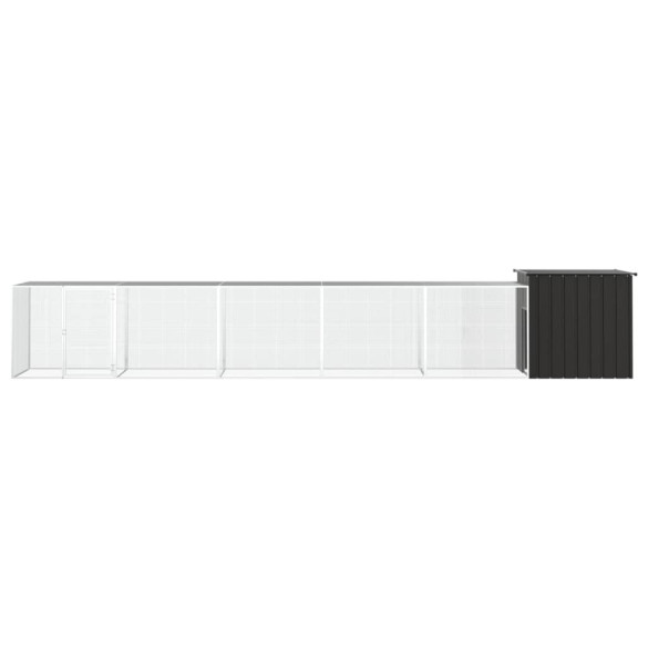 Coteț Păsări Antracit Oțel Galvanizat 600x91x100 cm