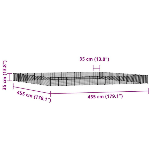 Cușcă Animale Companie Oțel Negru - Asamblare Modulară